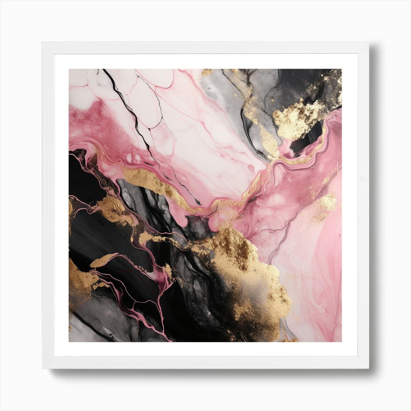 Pink Motion 6x6 mixed media abstract on paper; original art; original art; deals abstract painting; gold; pink; abstract art