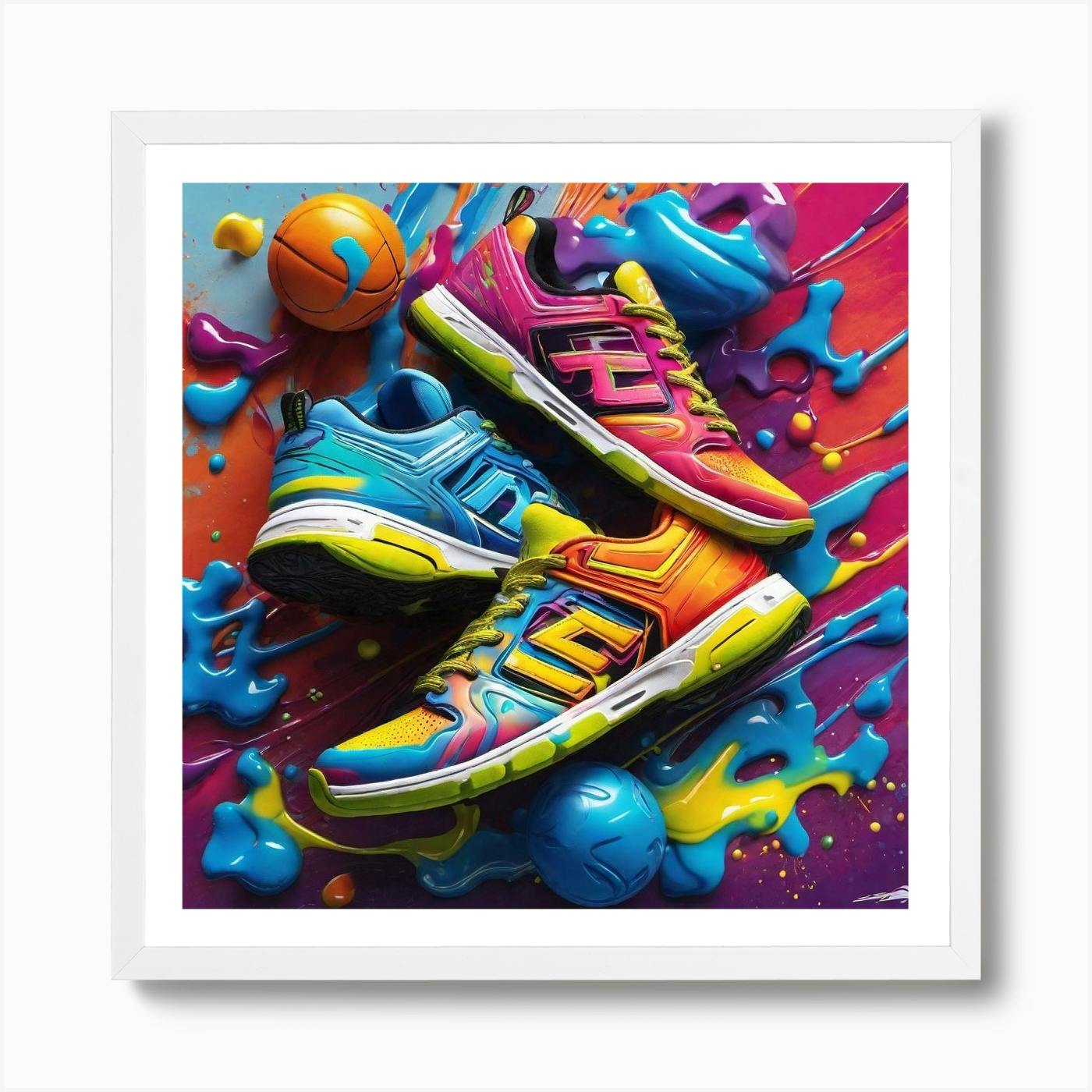 Nike Shoes Art Print by DC55ART Fy