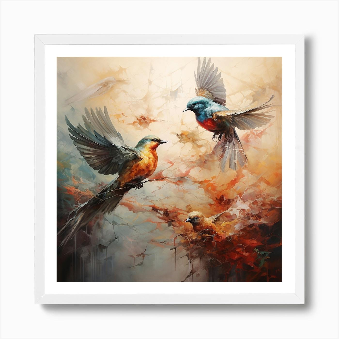 Flying Egret Illustration 2024 Watercolor Canvas Art Print | 18