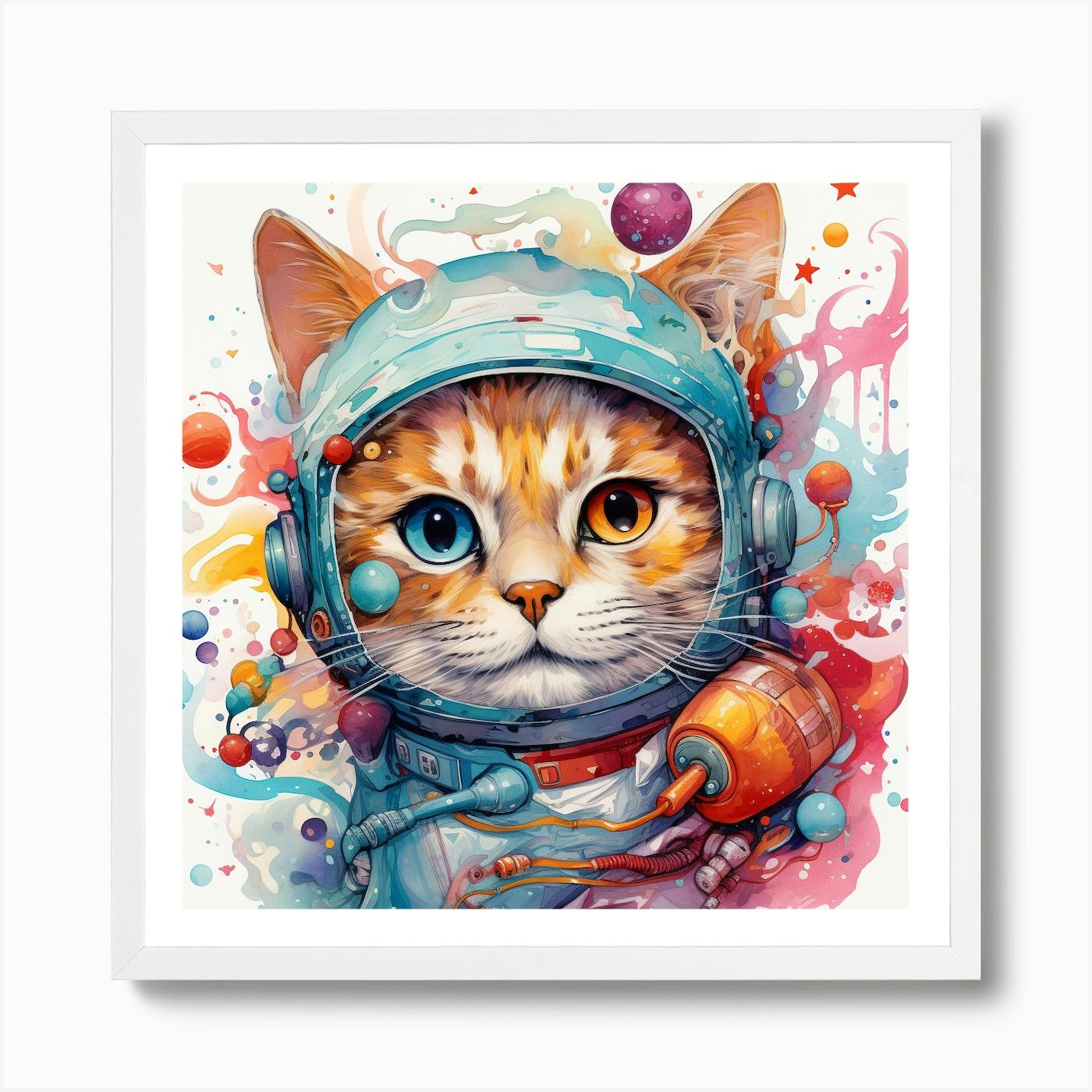 Hot NASA, Outer Space Art, Astronaut Art, Cat-tronaut, Space Art, Space Print, Cat, Outer Space, Cat Print, Cat Art, Cat Artwork, Cat Poster