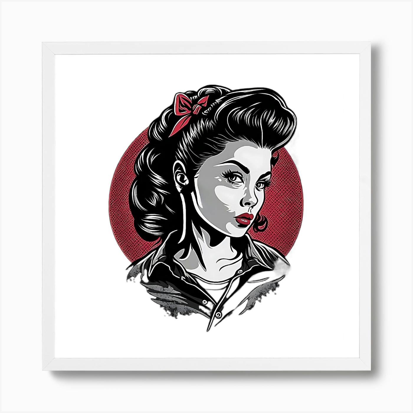 Rockabilly VIntage Pinup Girl Art Print