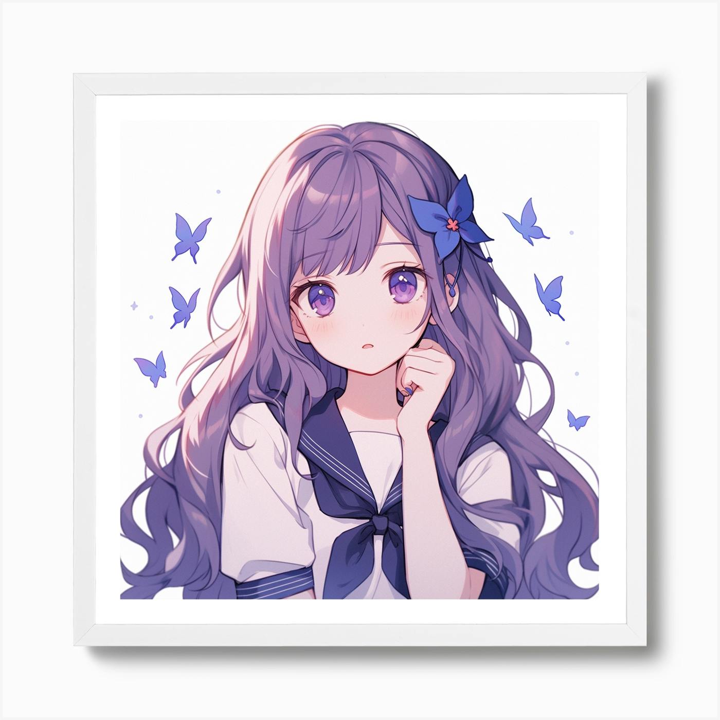 Anime girl purple discount