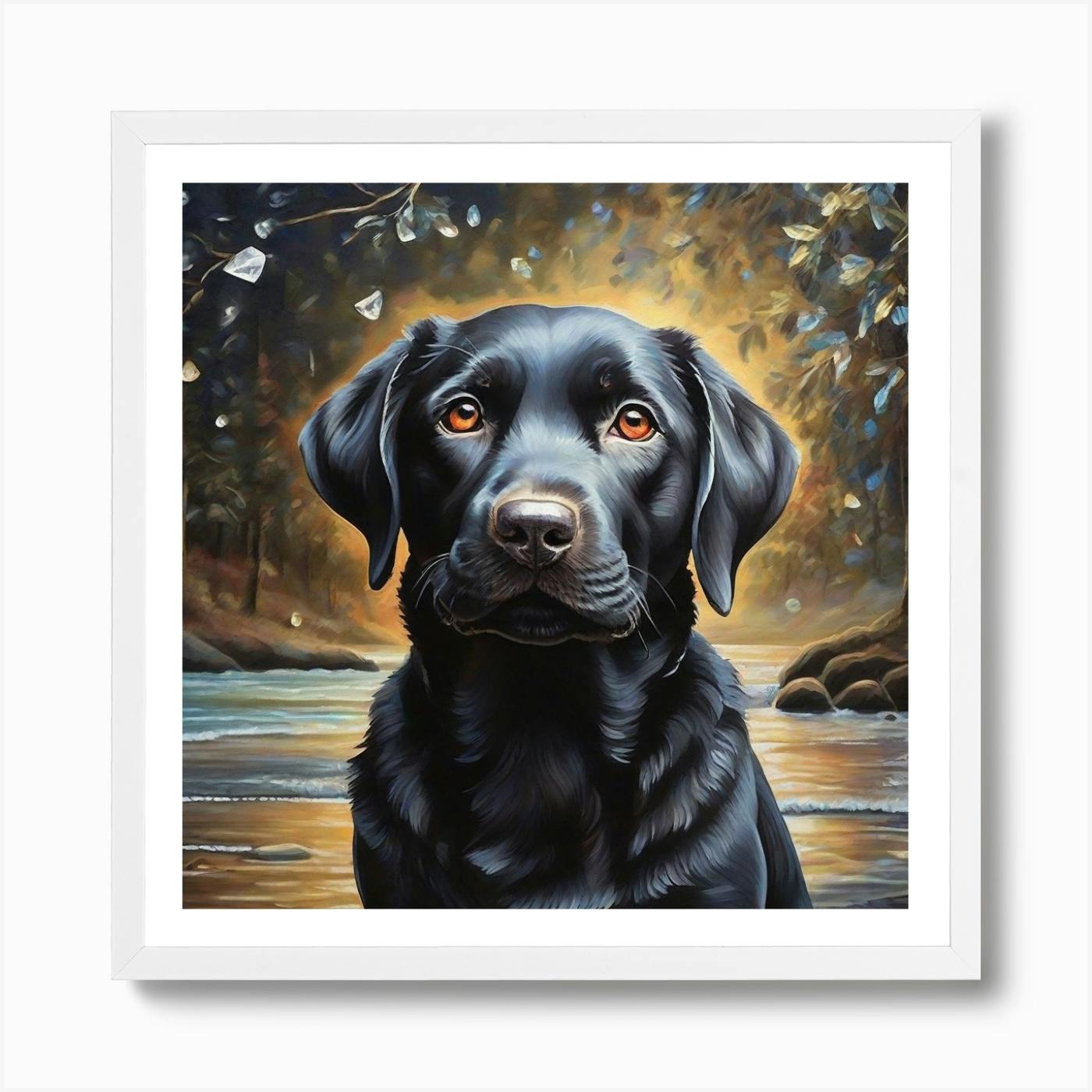 Black labrador sale art