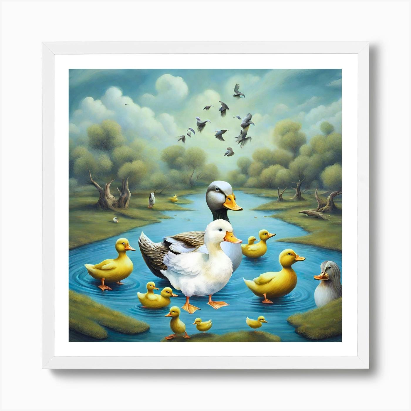 Happy Duck on a Solo Swim | Nature Photography | Handmade Photography 2024 Print