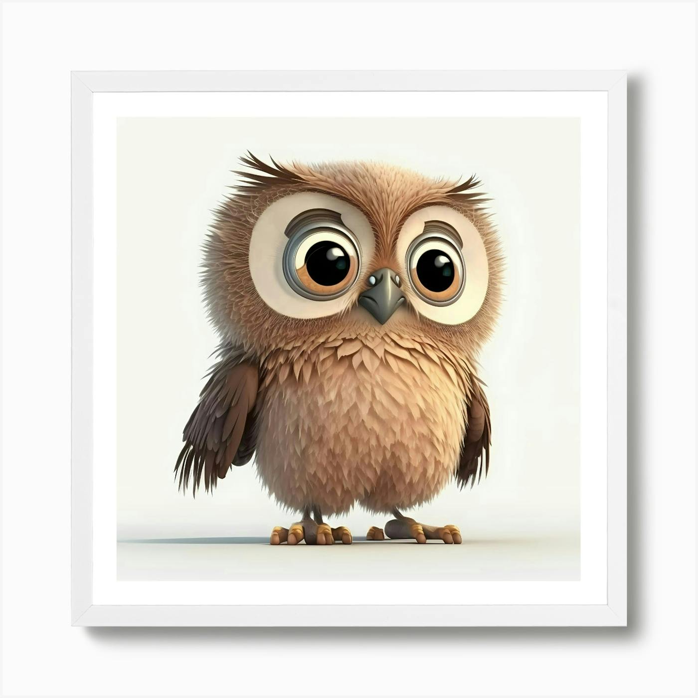 Cute Watercolour Baby Owl, Kids -Stunning Framed Landscape Canvas Art Print, shops Bespoke Unique Artwork Picture Gallery Wrapped