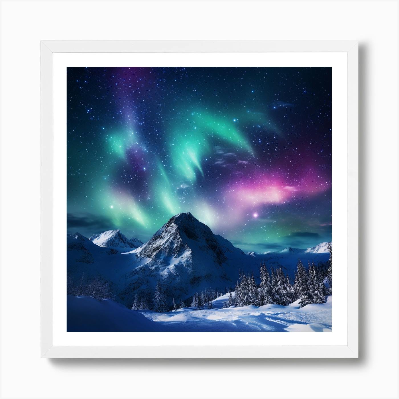 Aurora borealis canvas deals art