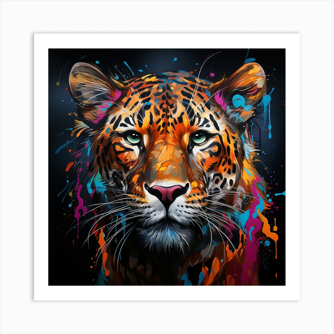 Grafitti Cheetah Art Print By Printsbysmp - Fy