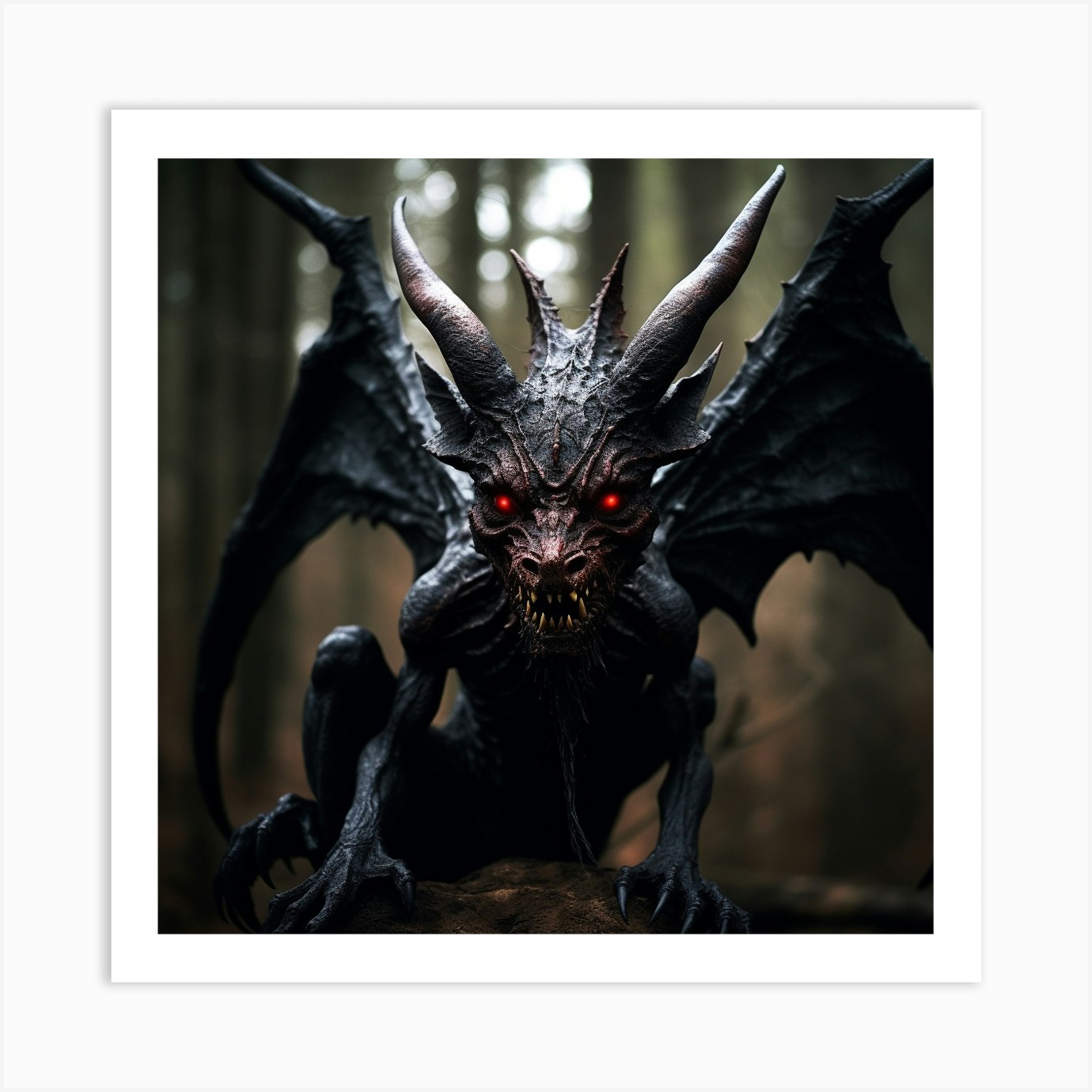 Demon In The Woods 5 Art Print by NovaPulse Fy
