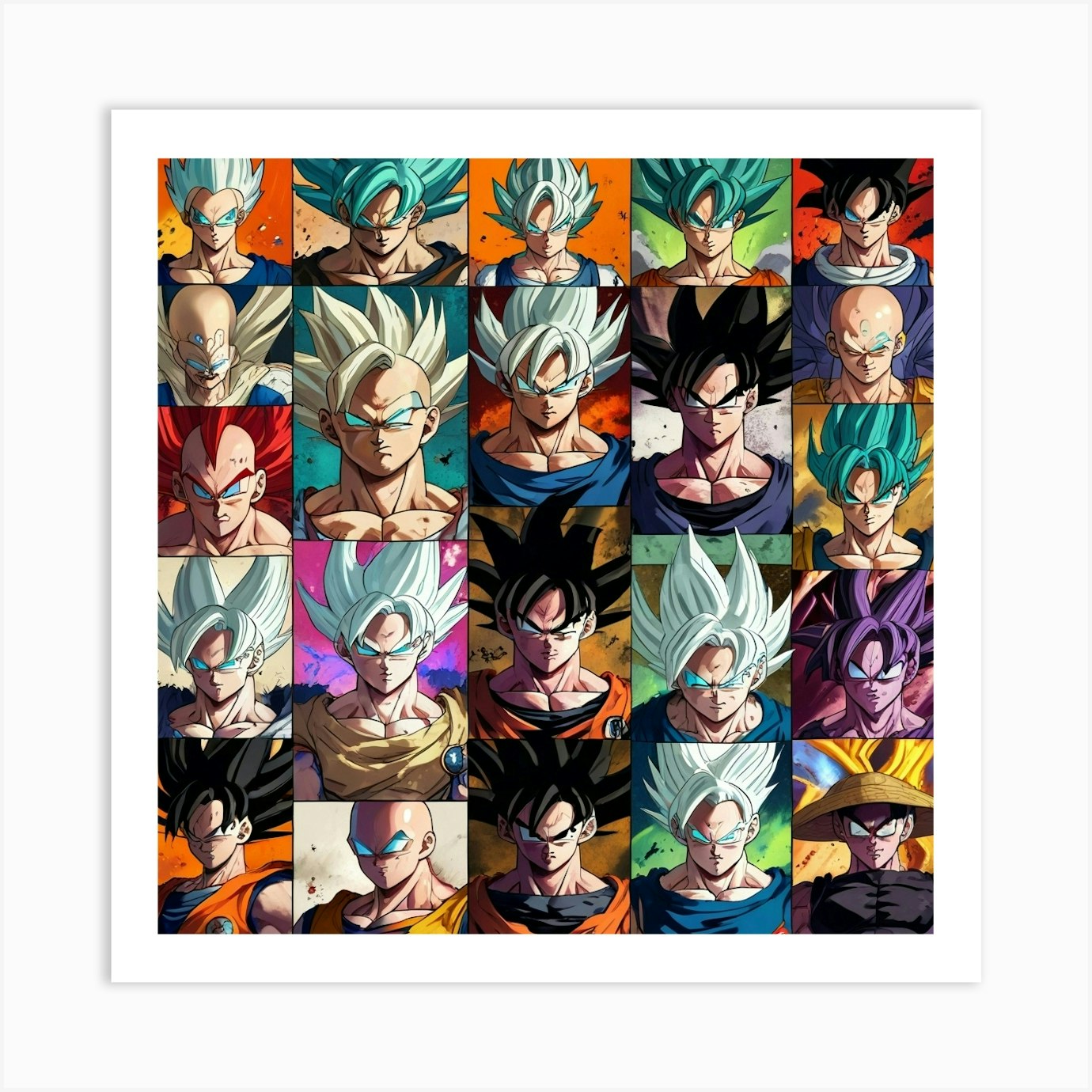 Dragon Ball Z Collage 6 Art Print by IsobariArt - Fy