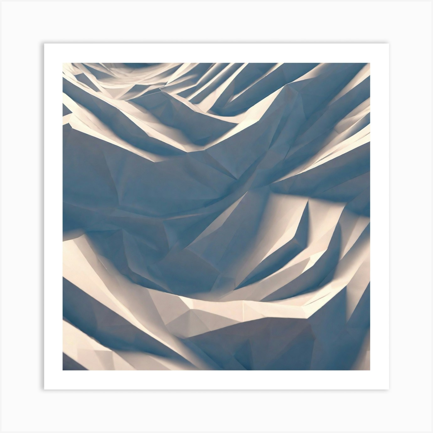 Abstract Mountain Scene Art Print by Pat4U Fy