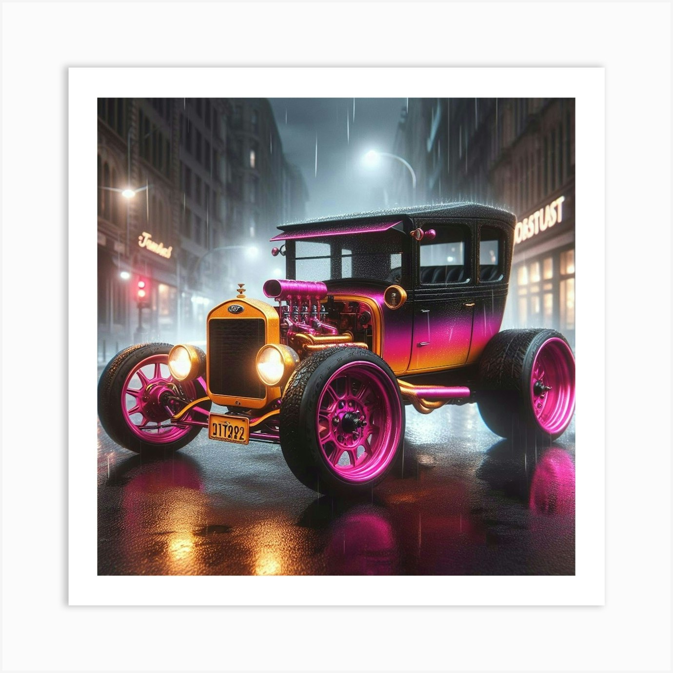 Hot Rod Art Print By Frank Tout - Fy