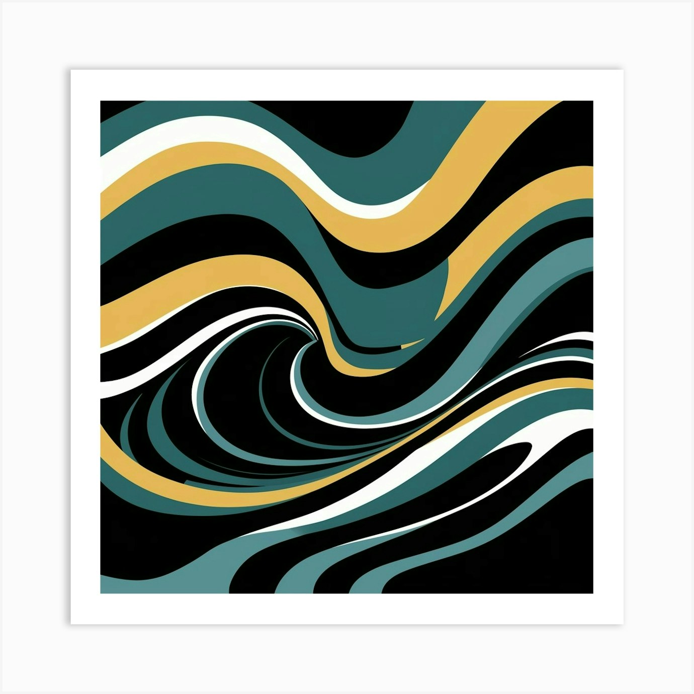 Abstract Wave Painting 22 Art Print by FOTOPIA - Fy