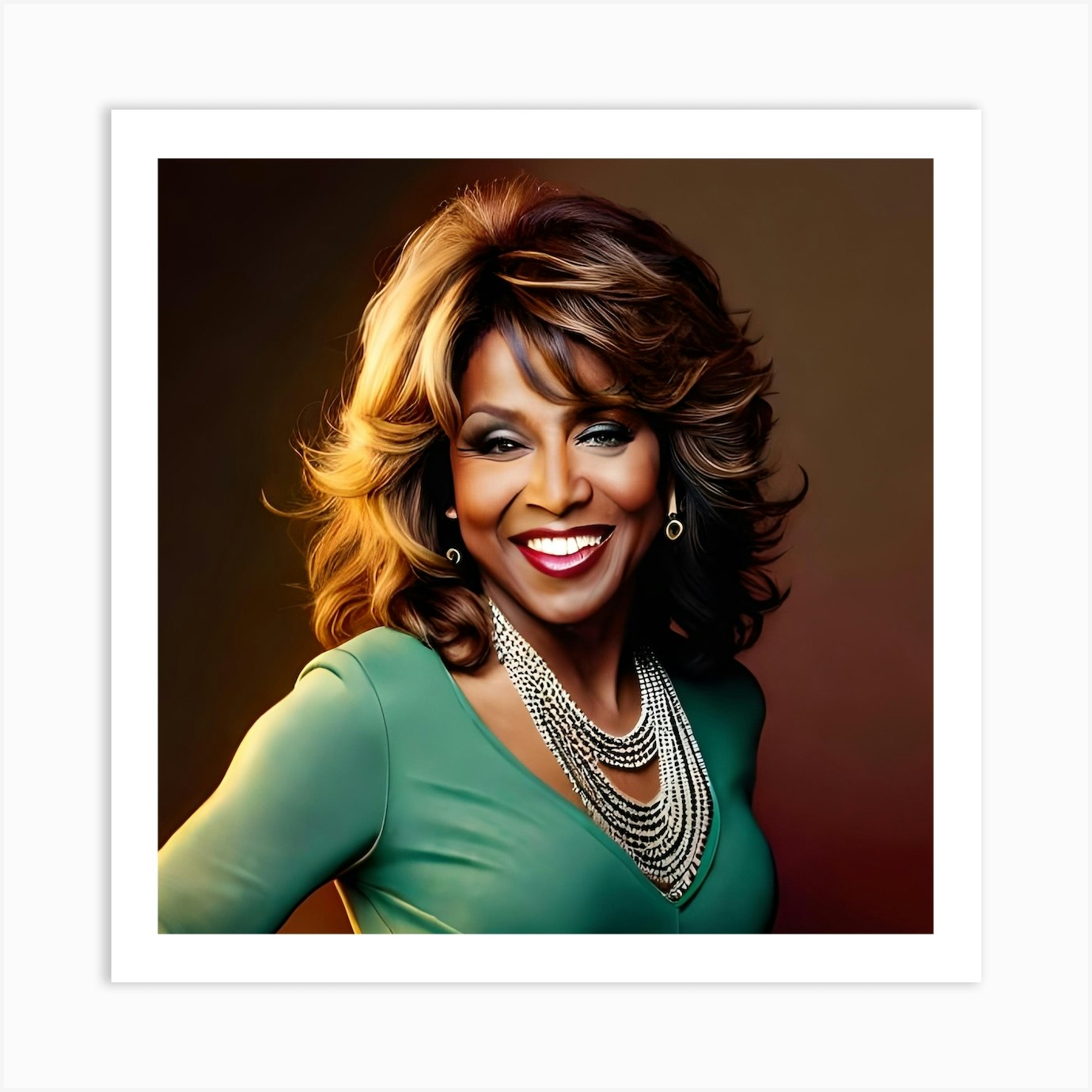 Tina Turner Face Art Print by AiArt Mania Fy