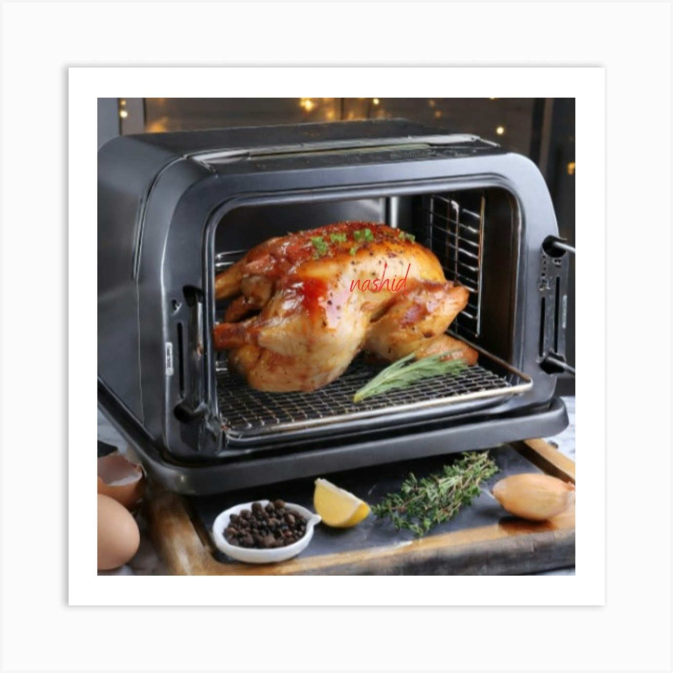 Roasted Chicken In Toaster Oven Art Print by nashid Fy