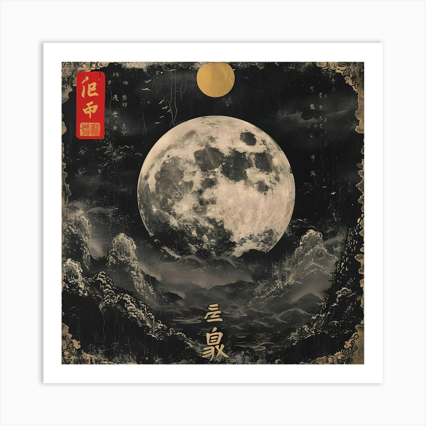 Full Moon In The Forest Art Print by WaveArt Studios - Fy