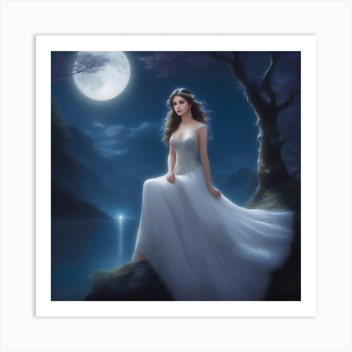 Full Moon 1 Art Print By Shaks Legion Fy