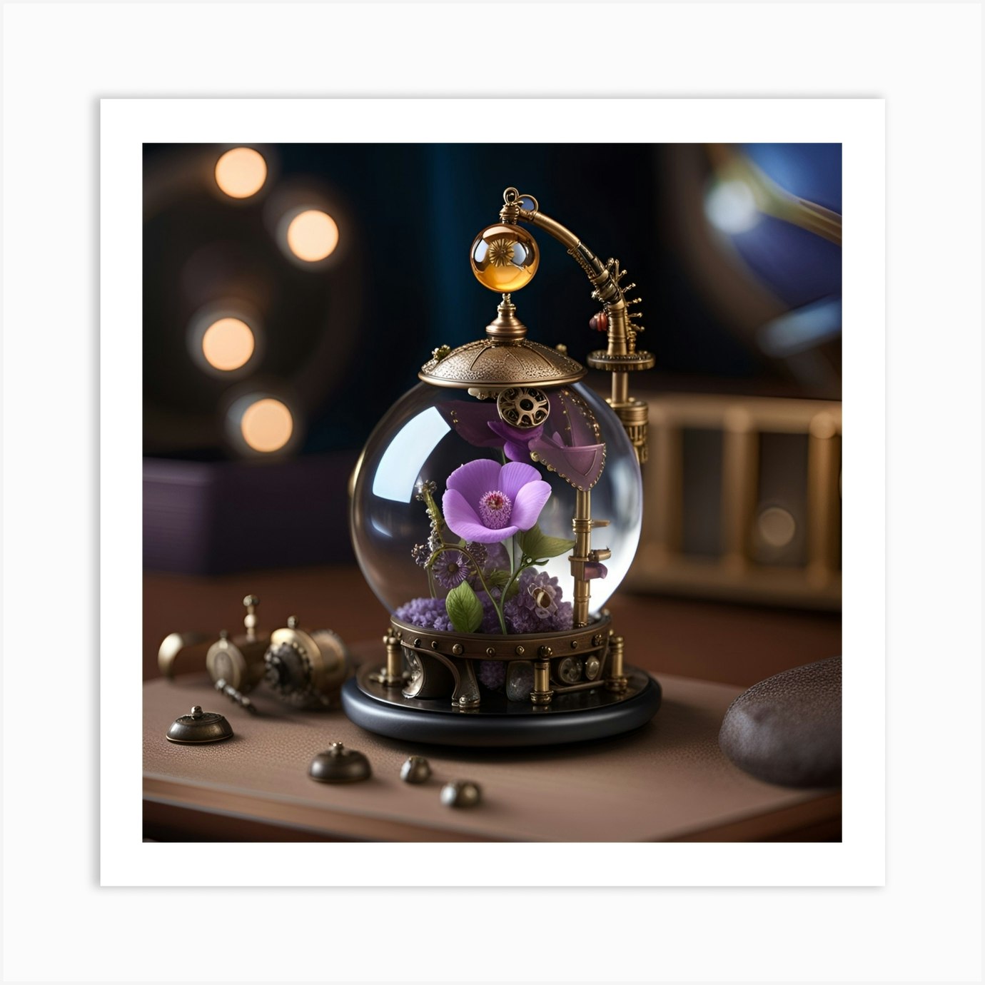 Miniature Glass Globe Art Print by Magical Arts Realm Fy