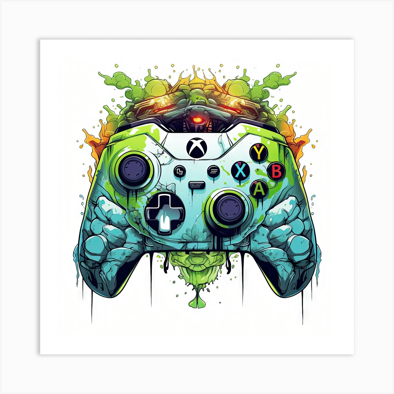 Xbox Controller Art Print by Jay D Fy
