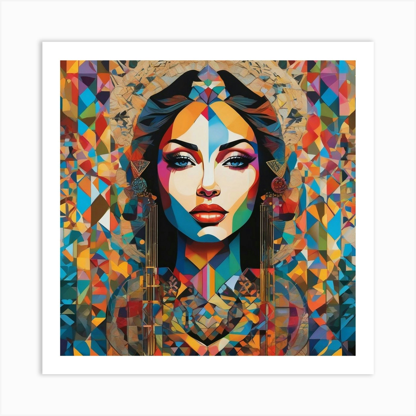 Geometric Abstract Painting 3 Art Print by CrazyBtchets Fy