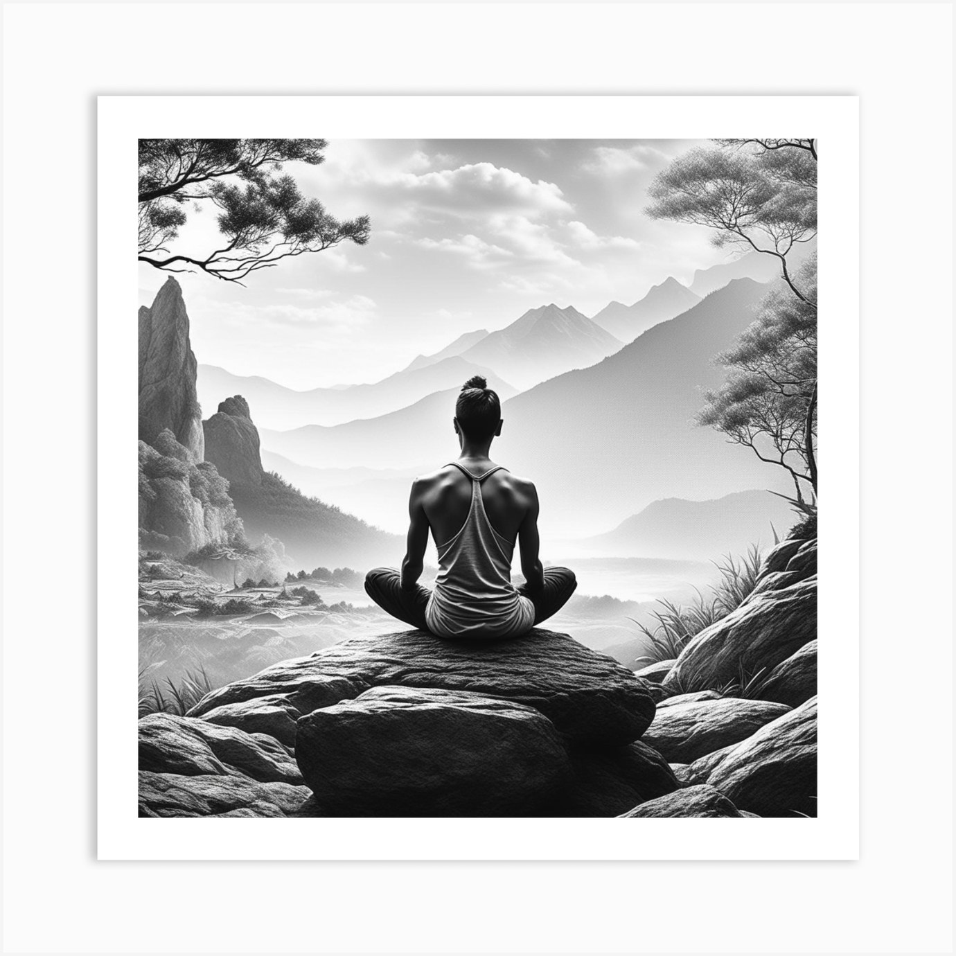 Mountain Zen Art Print by designedbyjosh Fy