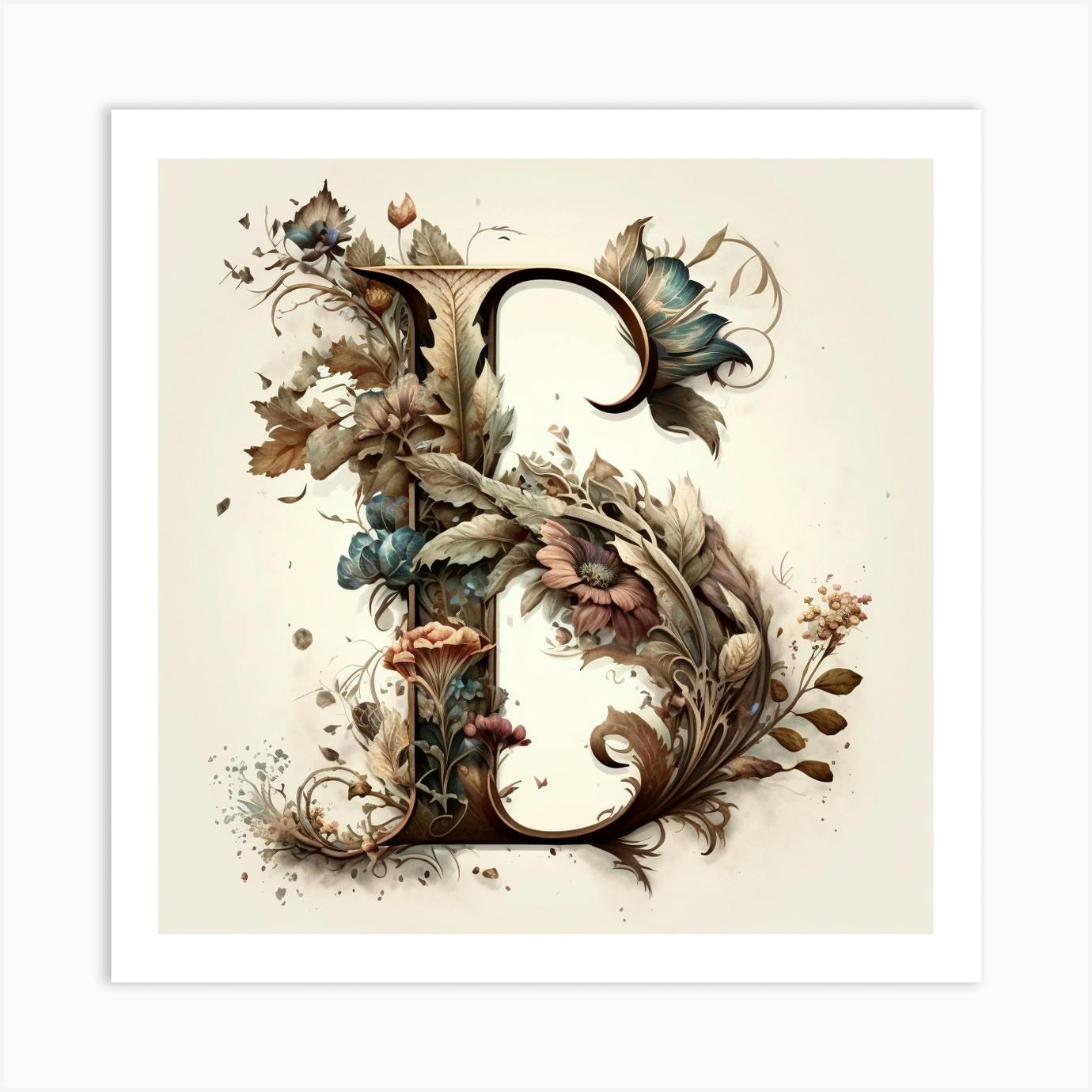 Letter B 3 Art Print By David Arts - Fy