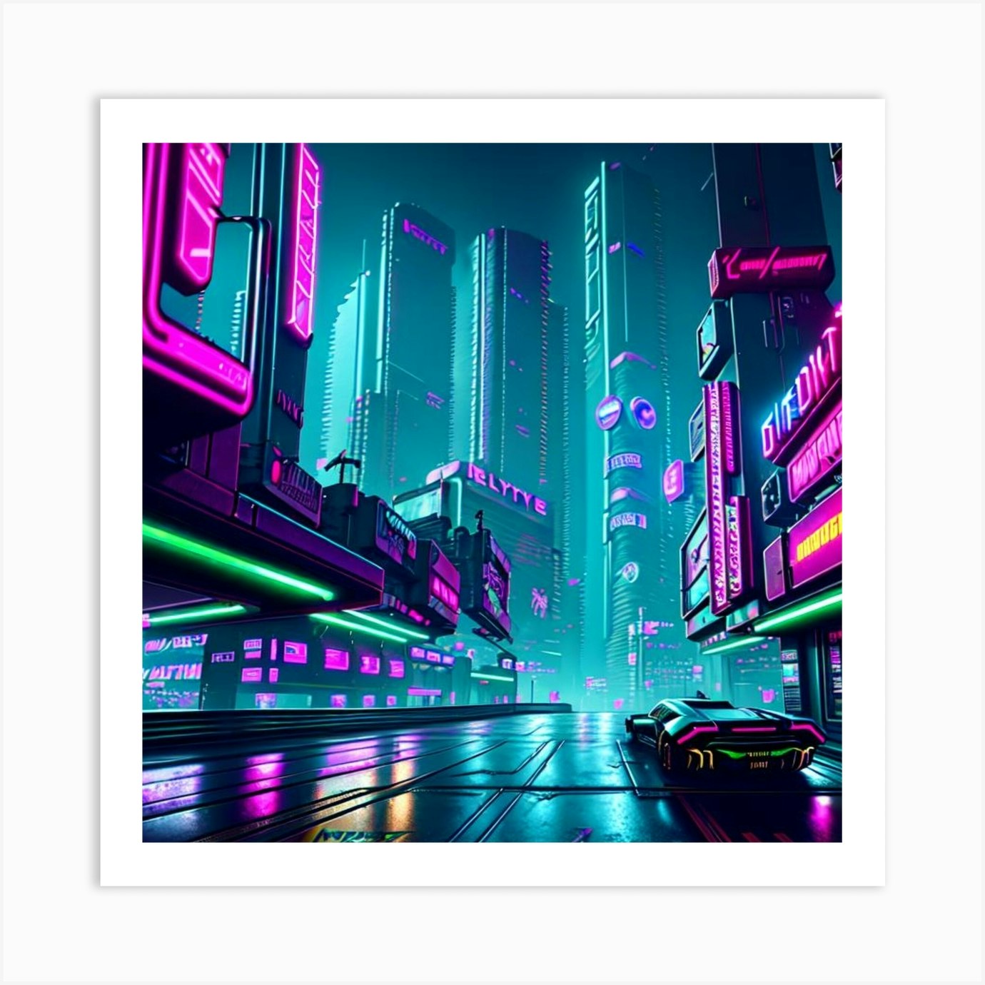 Cyberpunk 2077 , cyborg , neon glass , roads , neon signs , bloom, city ...