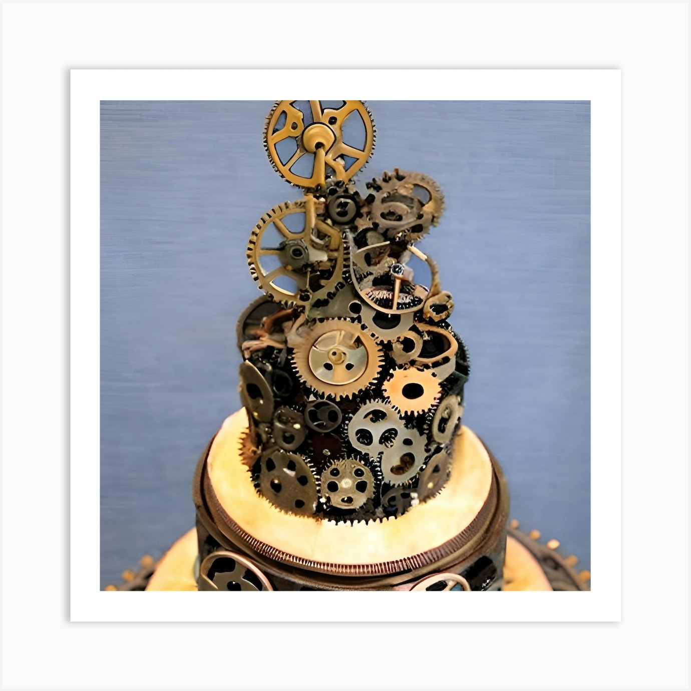 Steampunk Wedding Cake 1 Art Print By Micha Hernzart Fy 