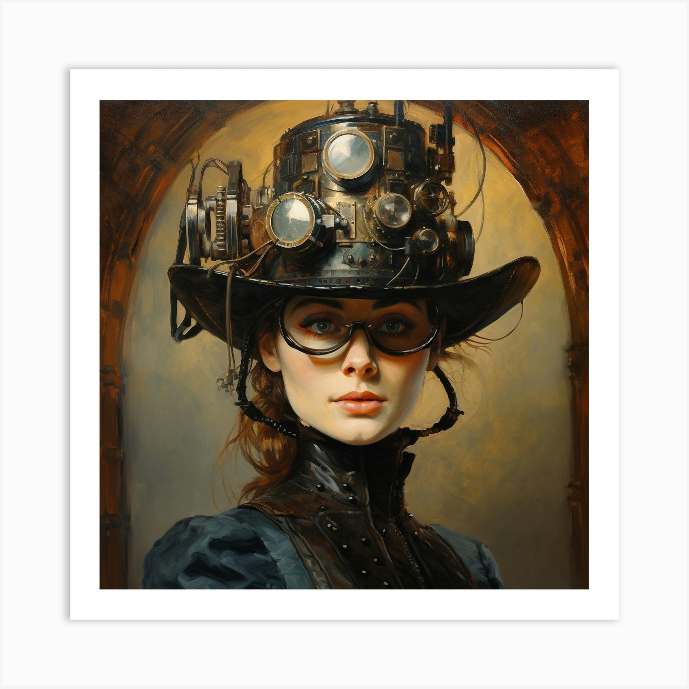 Steampunk Woman 8 Art Print By Richard Vachtenberg Fy 