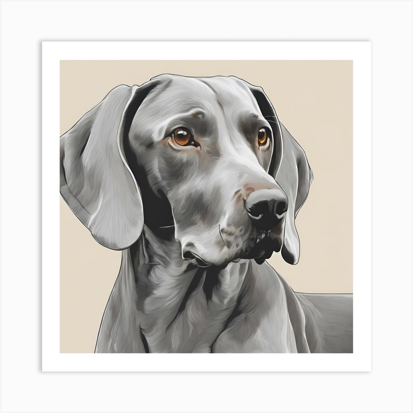 Weimaraner painting fashion