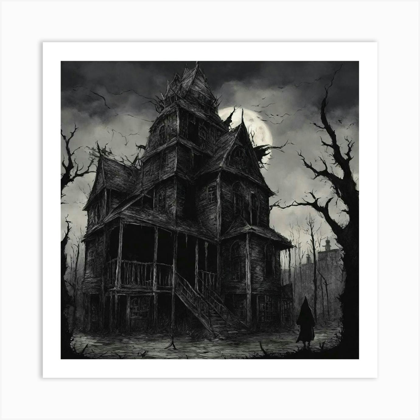 Haunted House Art Print by Zrtech - Fy