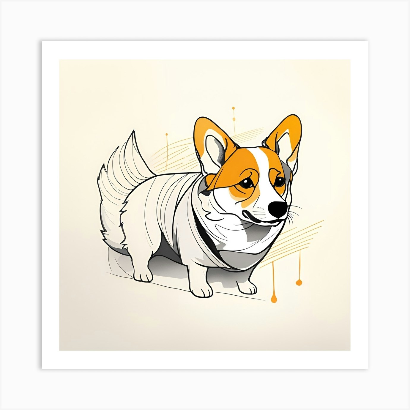 Corgi 29 Art Print by Noctarius - Fy