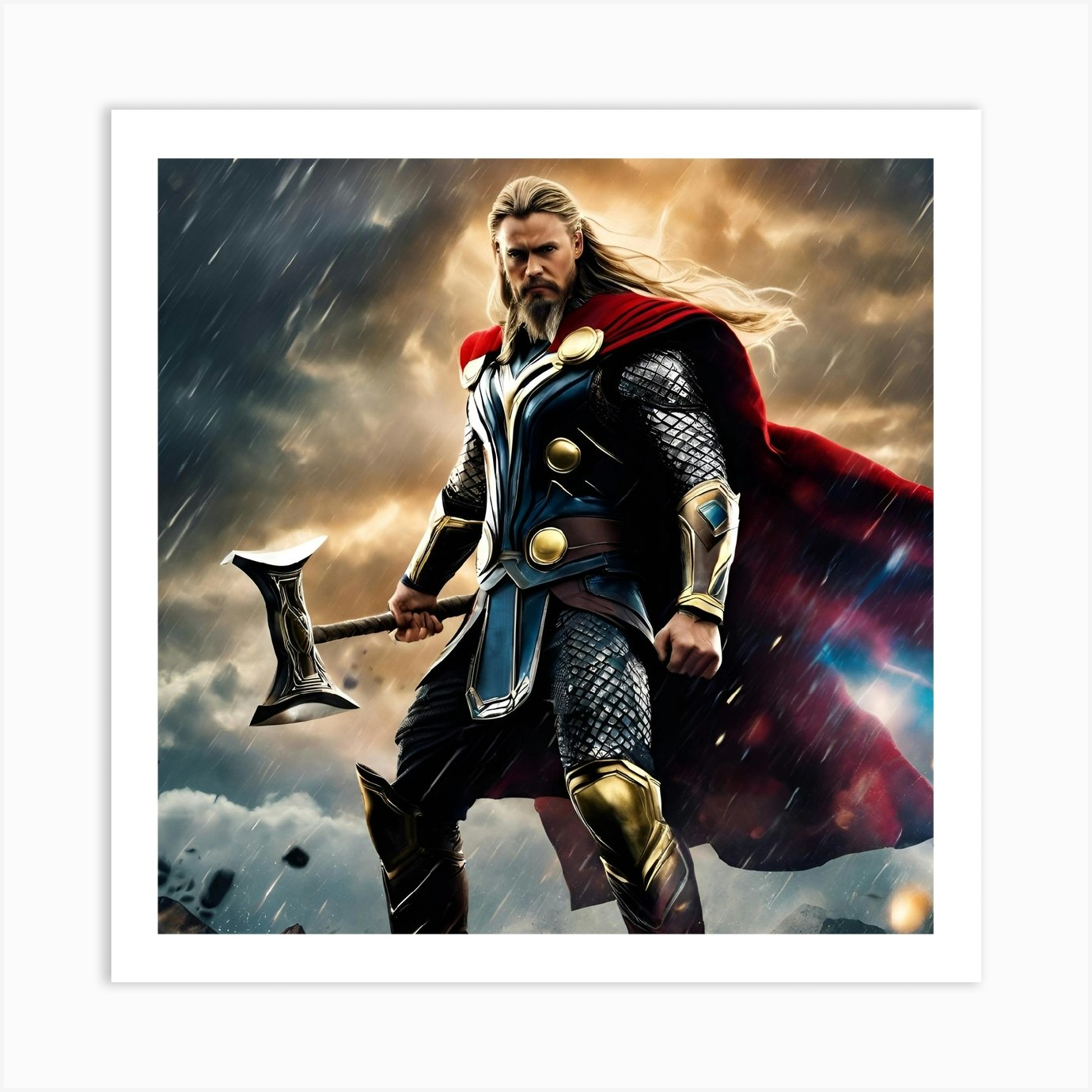 Thor god Art Print by Pat4U - Fy