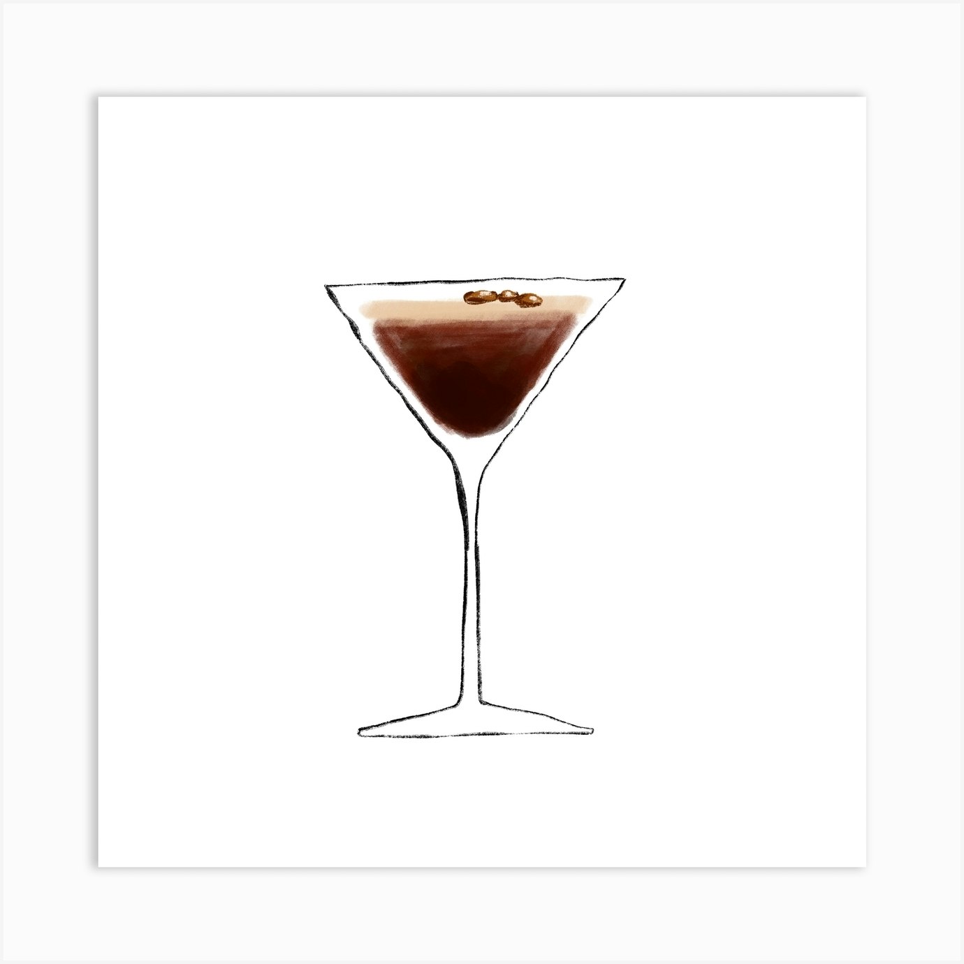 Espresso Martini Art Print by Sam Barrett Design Fy