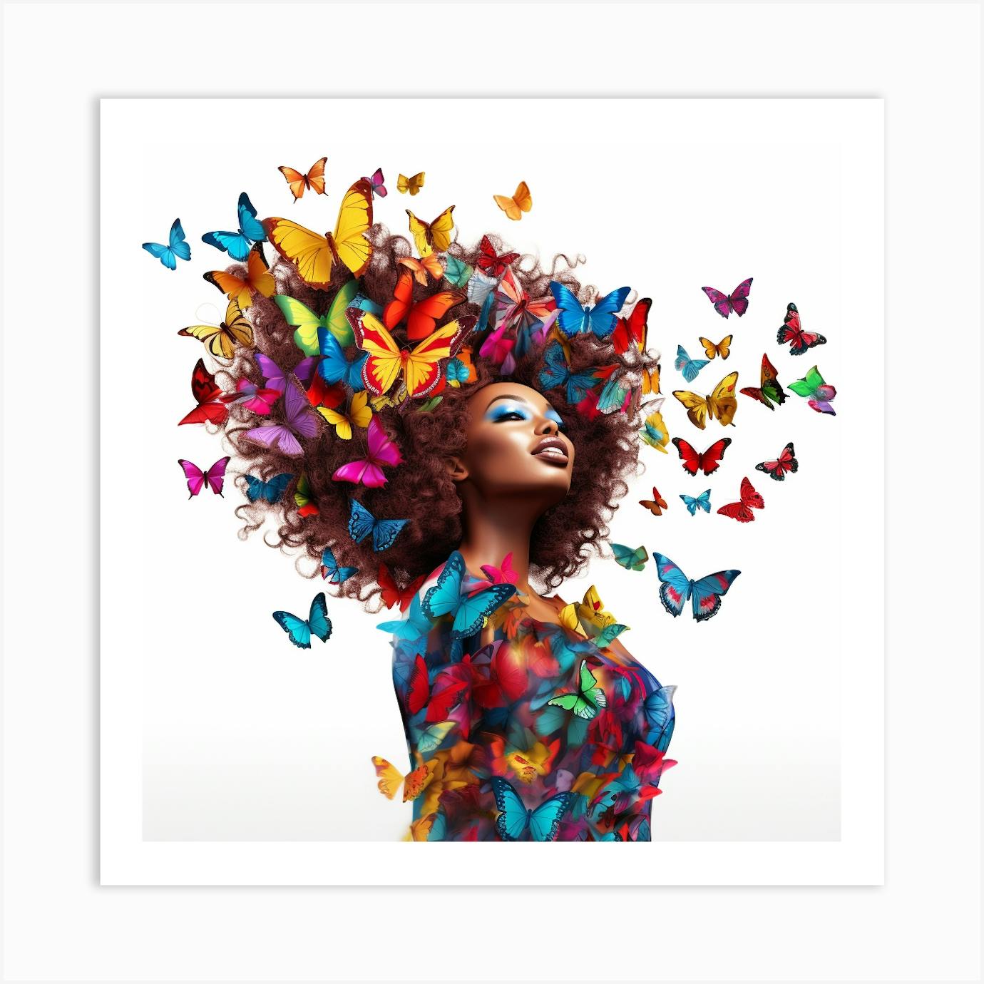 Butterfly Woman 2 Art Print