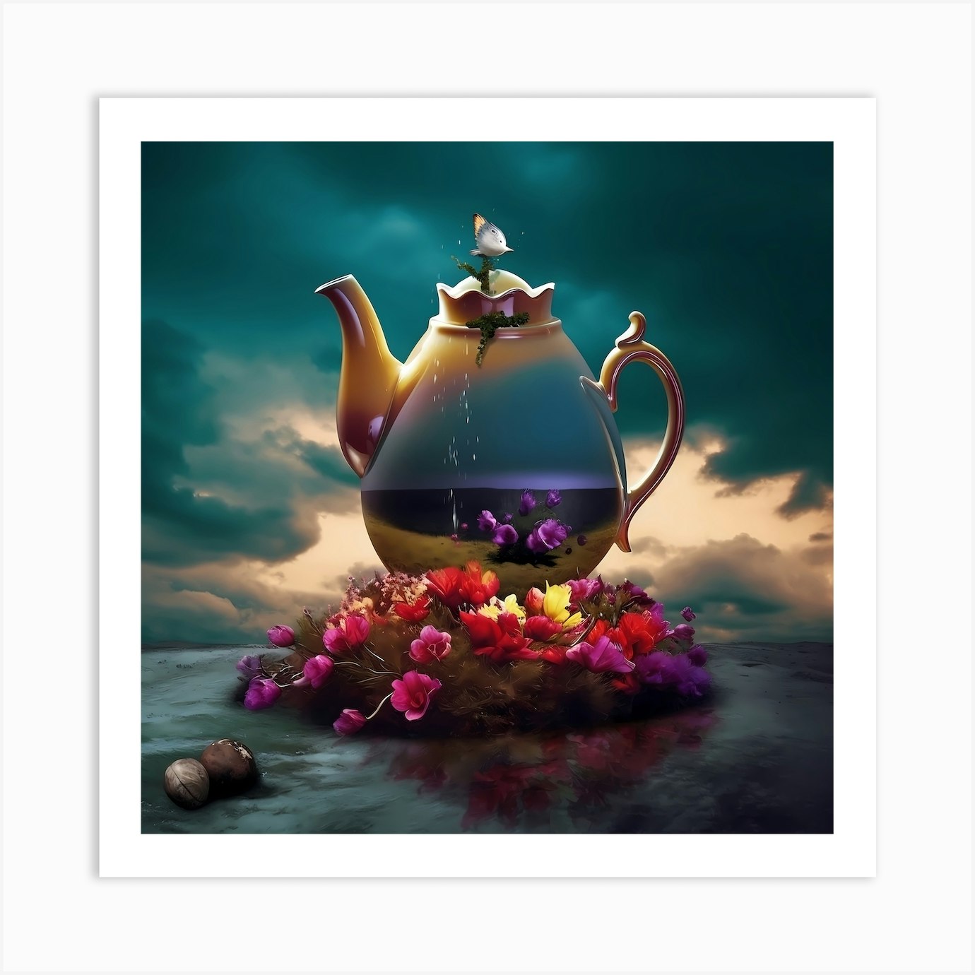 Teapot Art Print by Artistic Alchemy Fy