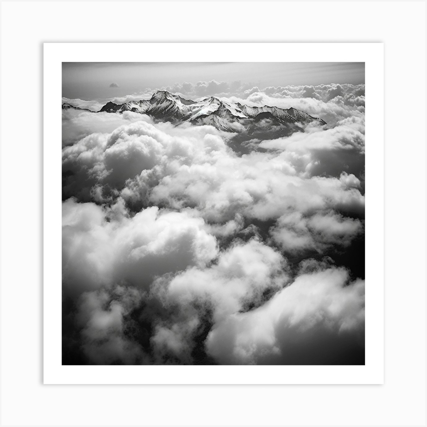 Black And White Clouds Art Print by Nikki Fy