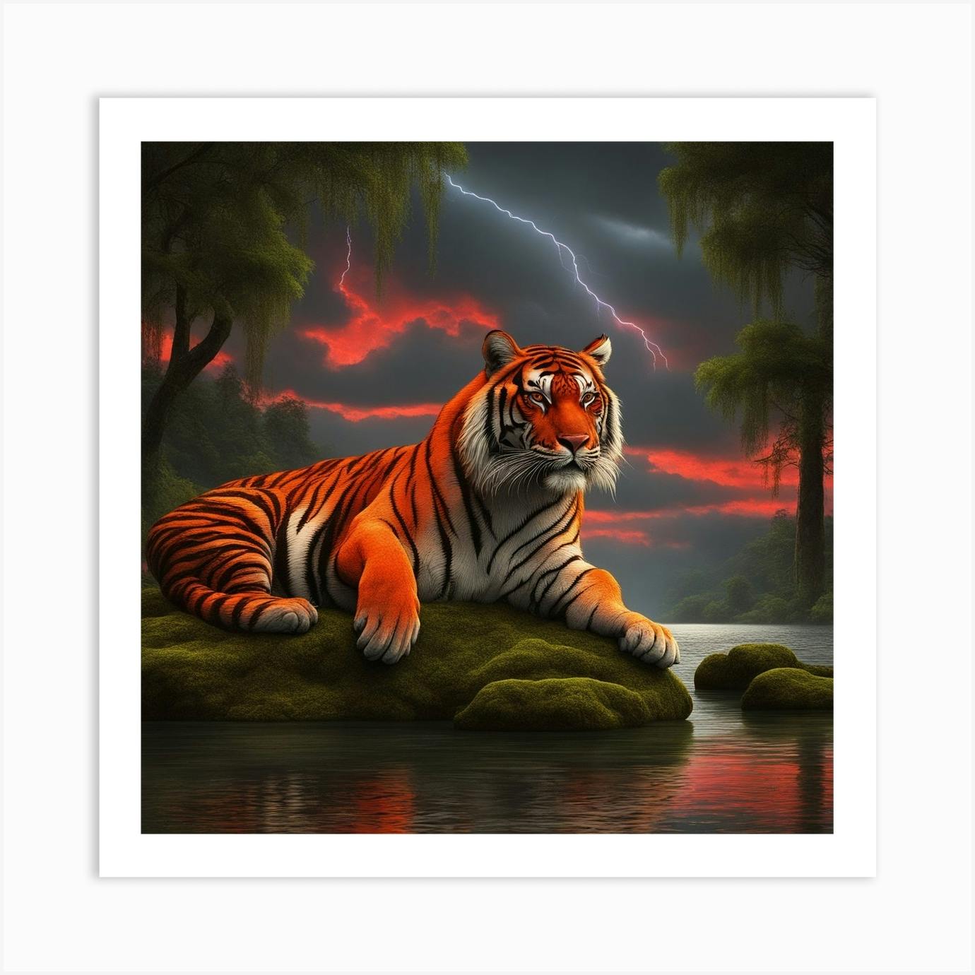 Tiger In The Forest 1 Art Print