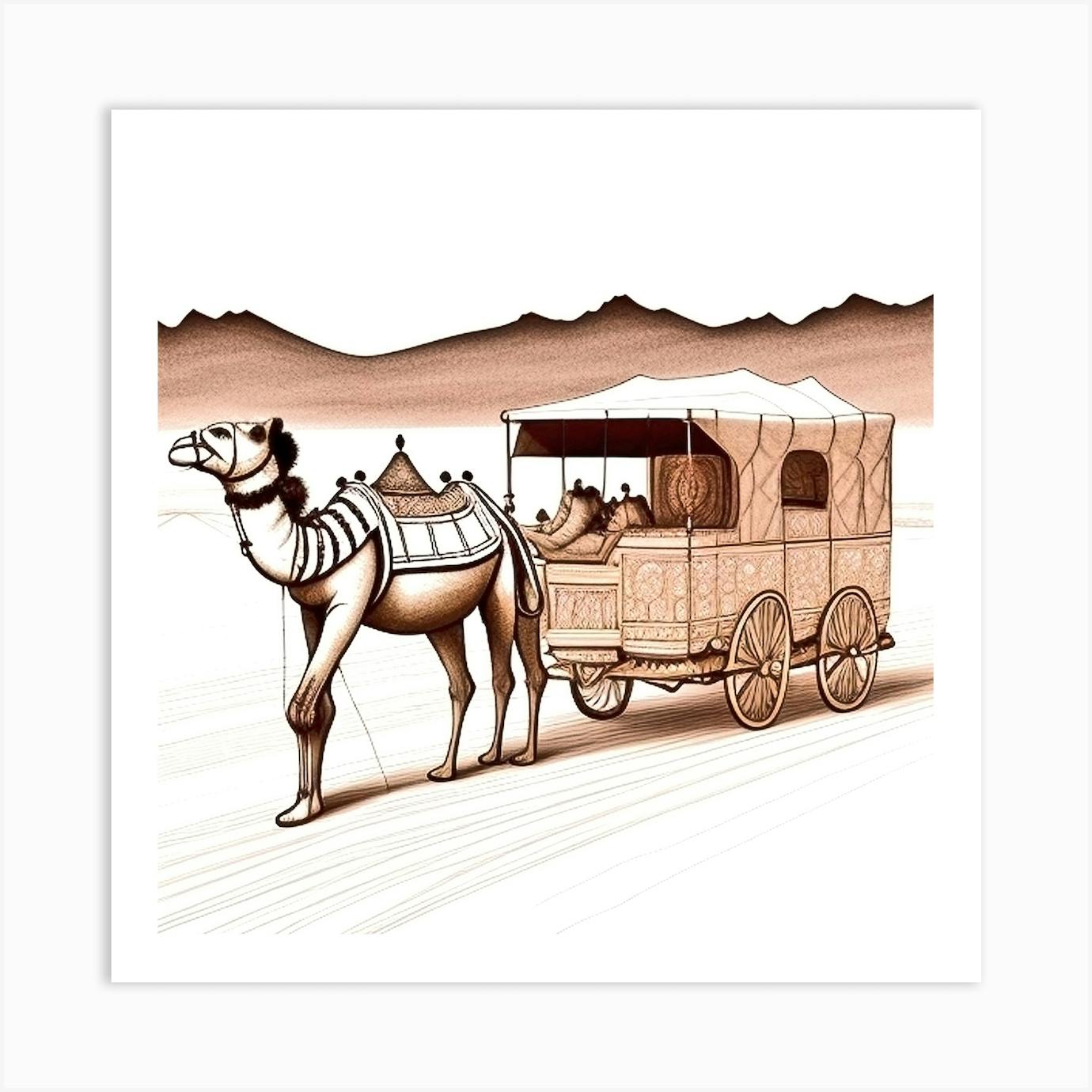 Camels In The Desert 10 Art Print By MdsArts - Fy