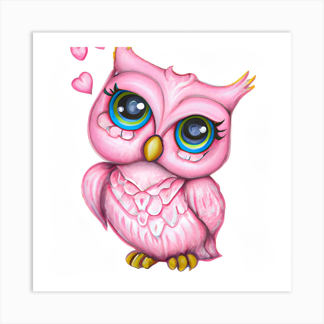 Pretty Little Owl Art Print by Innerworks - Fy