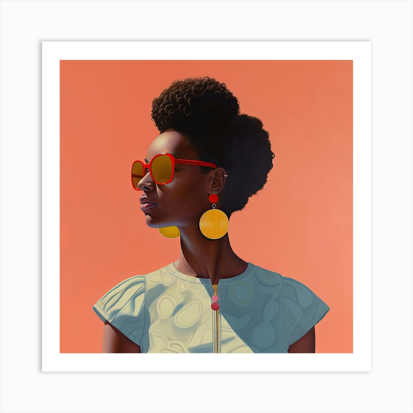 African-American Series #3 Art Print by Lud Blue - Fy