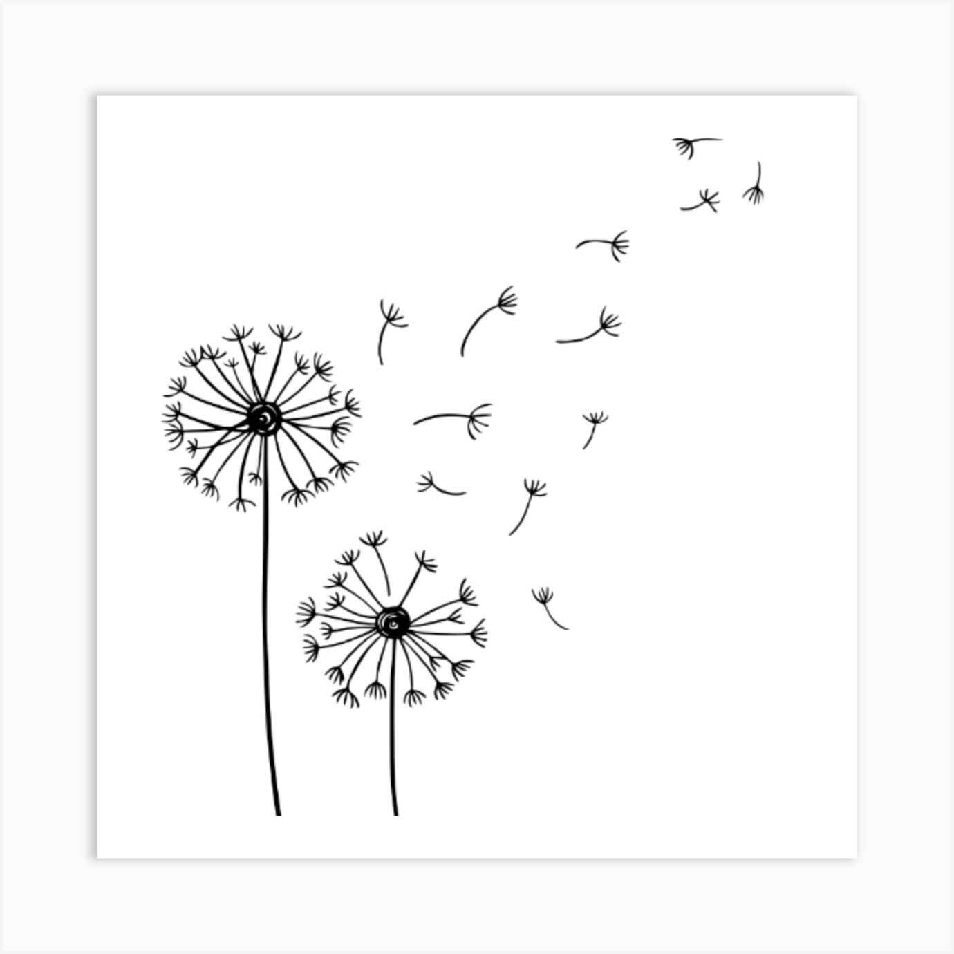 Dandelion Art Print by ROHIT DIGITAL ARTS Fy