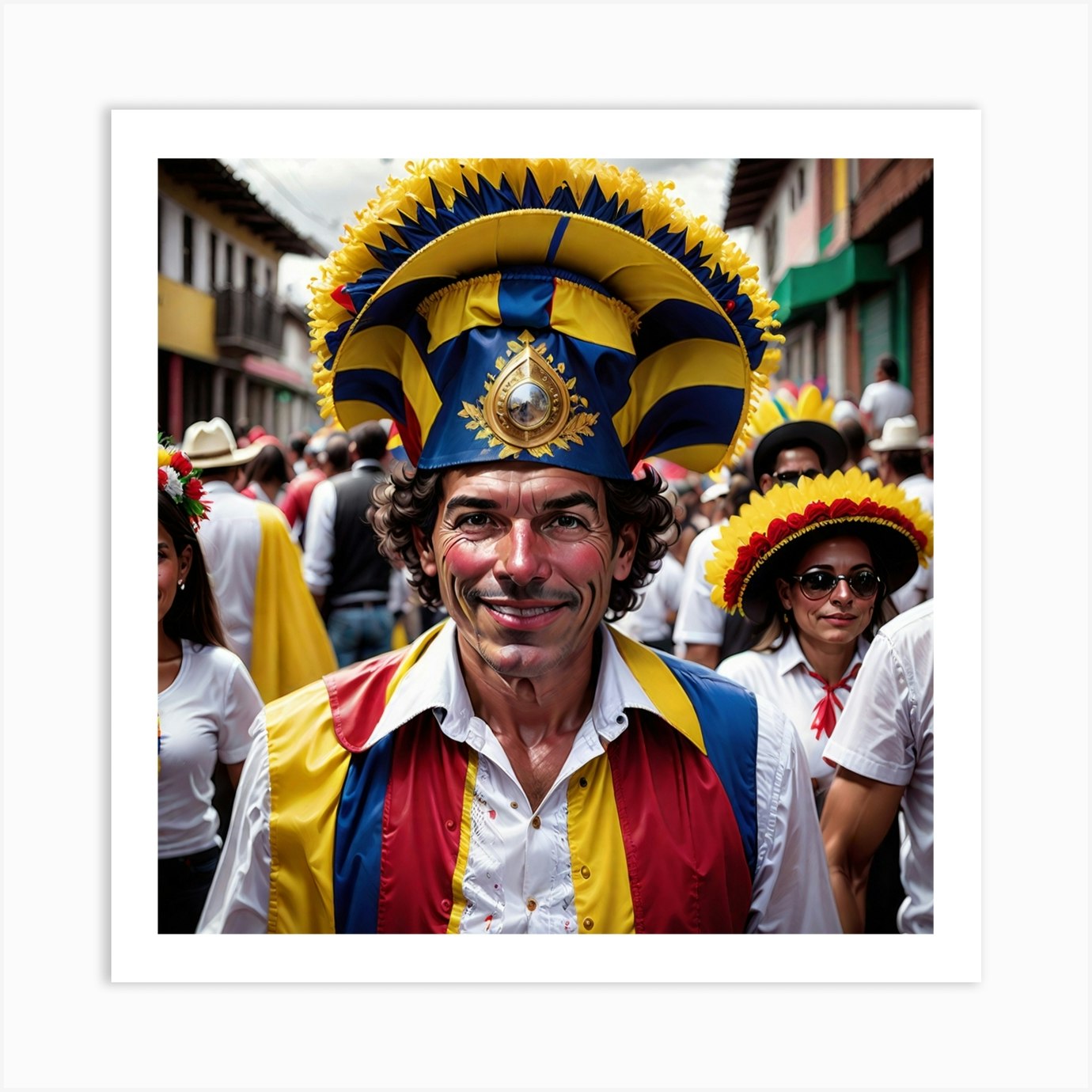 Ecuadorian Festival 1 Art Print by Pat4U Fy