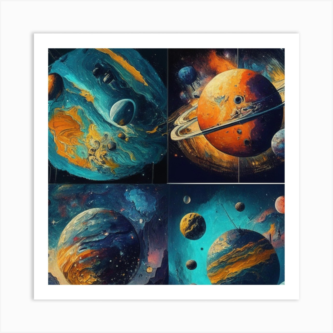 Solar System Art Print by Fugina - Fy