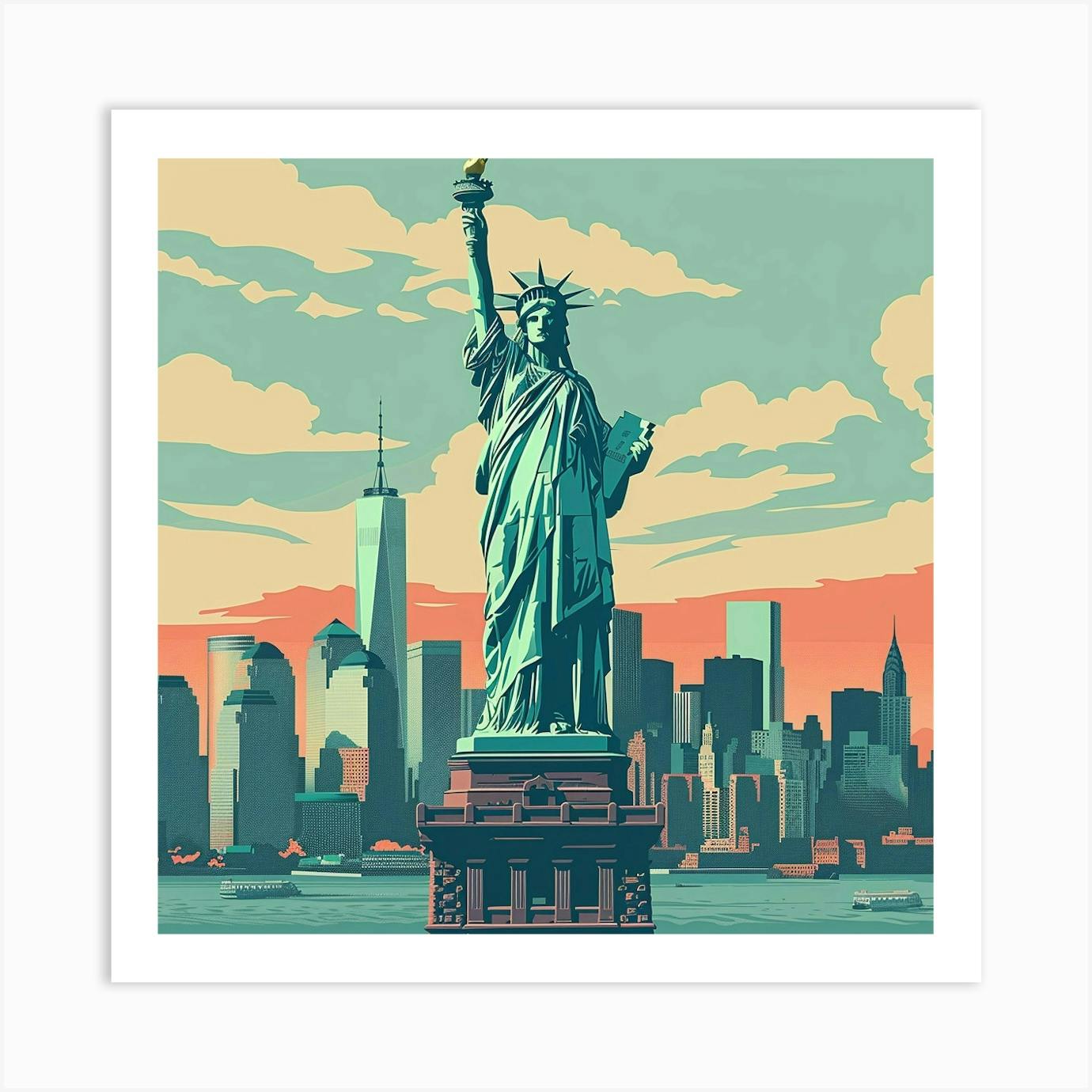 幸せなふたりに贈る結婚祝い Statue A Of 1719922656 Illustratio Lofi York New In Liberty コレクション