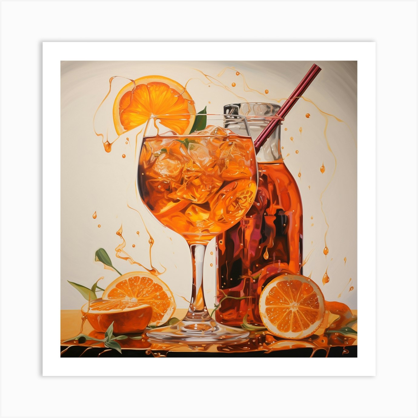 Aperol Spritz Art 203 Art Print by Monika - Fy