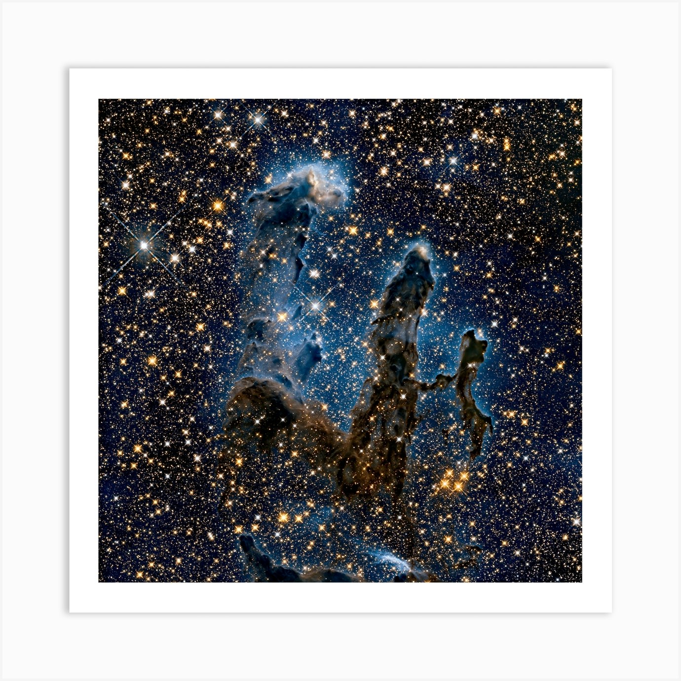 Pillars Of Creation Messier 16 The Eagle Nebula, Nasa Art Print by Fy