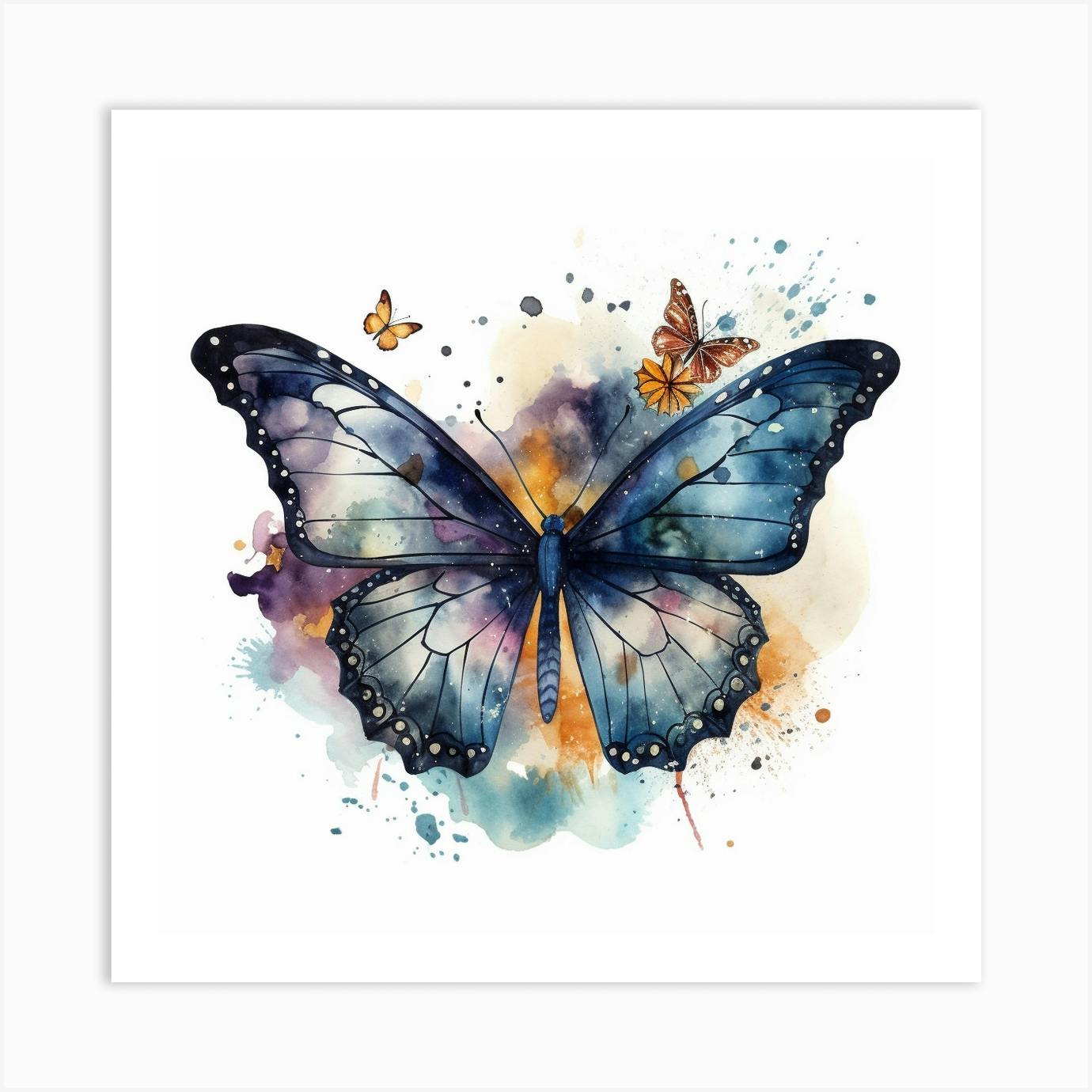 Pastel Watercolor butterfly, buying art for kid’s room