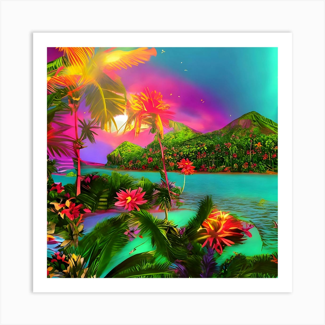 Tropical Paradise Art Print by James - Fy