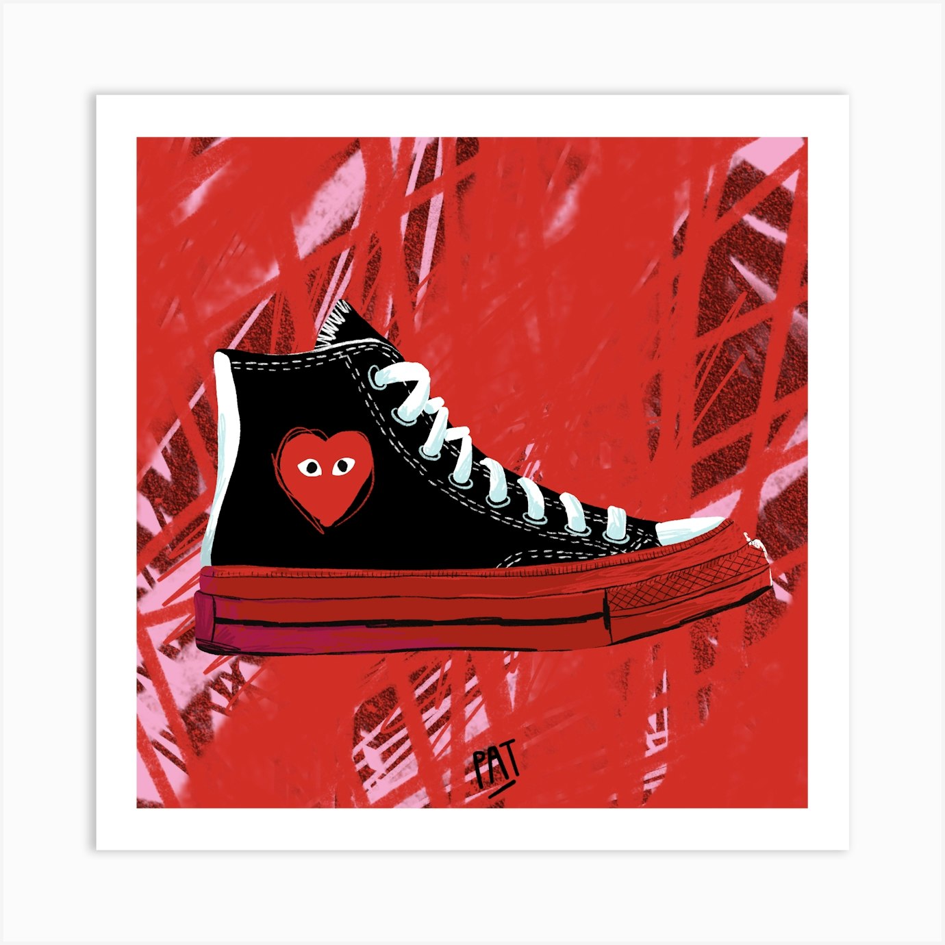 Converse Heart Art Print by PAT illustriert - Fy