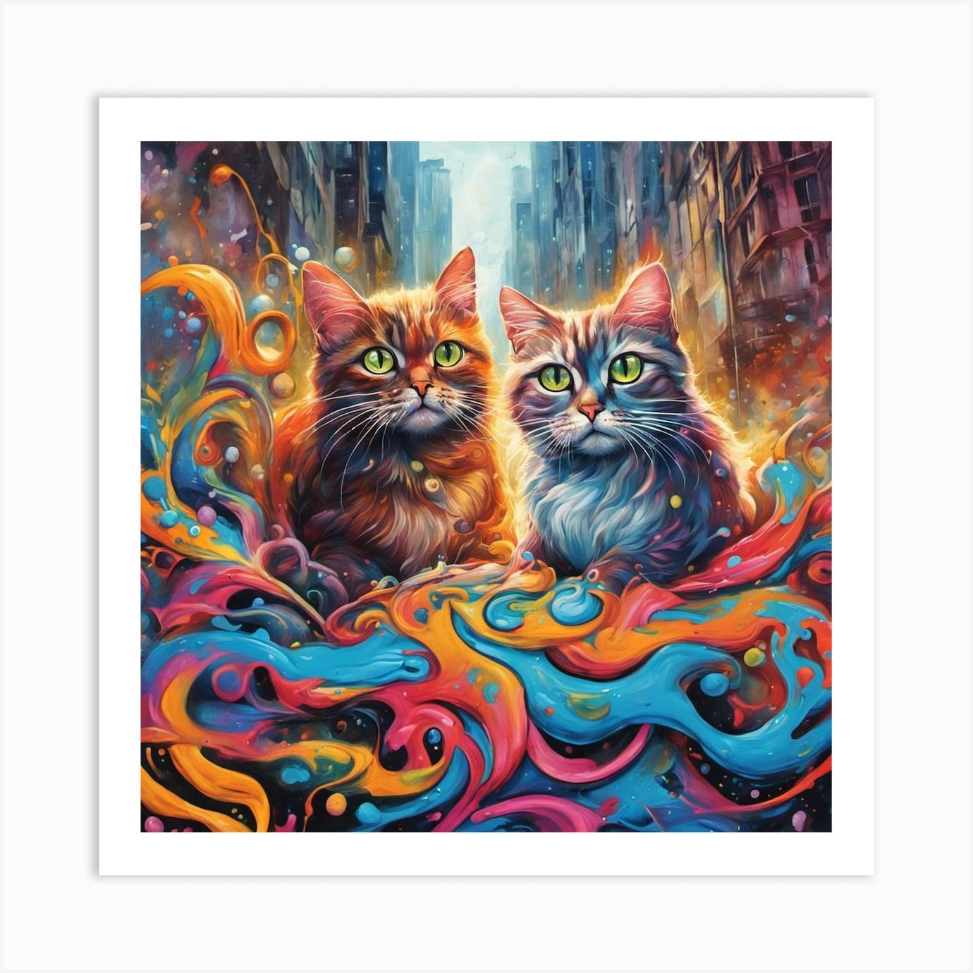 Two top Cool Cats Original artwork